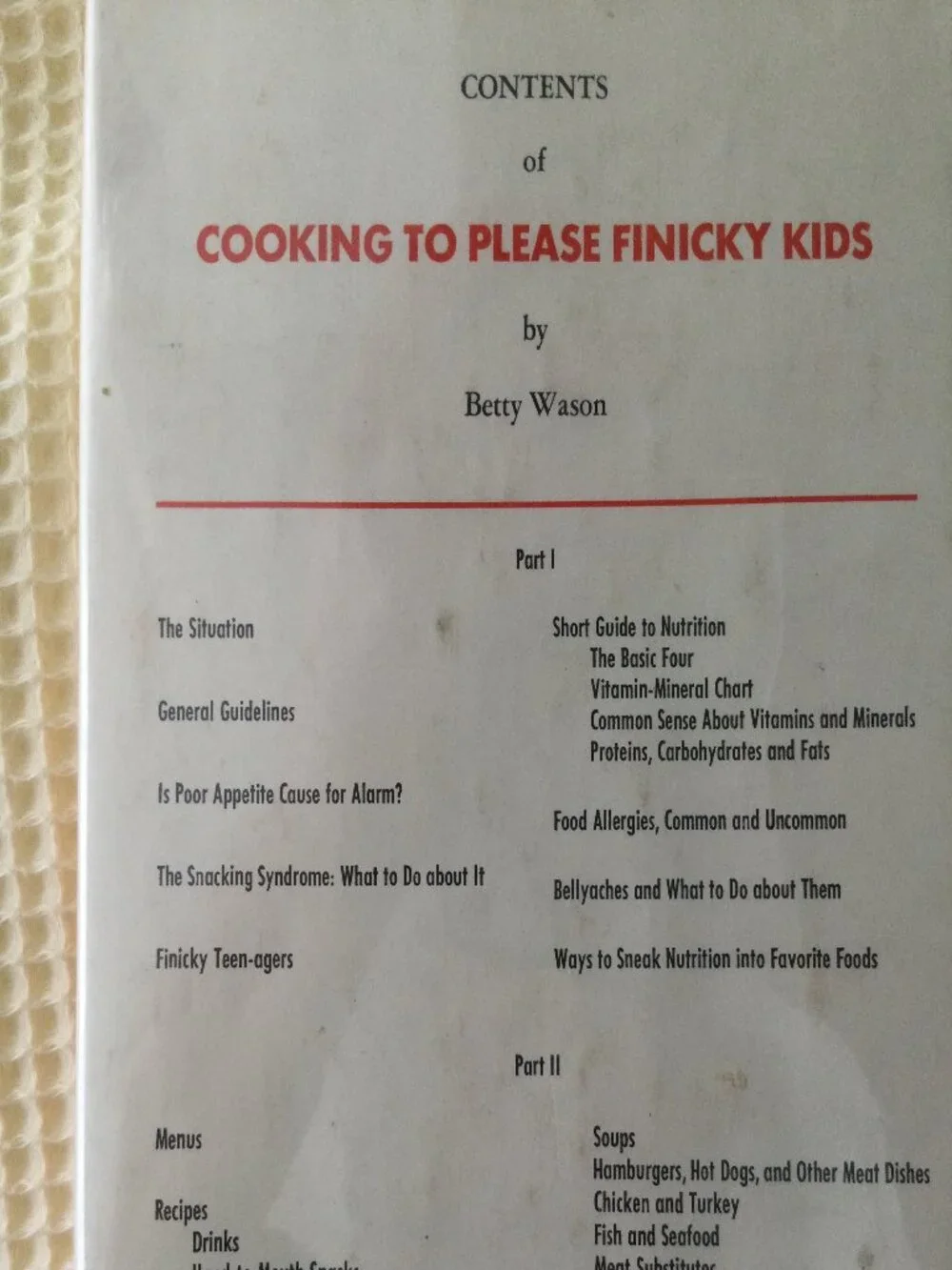 Cooking for Finicky Kids Vintage 1969